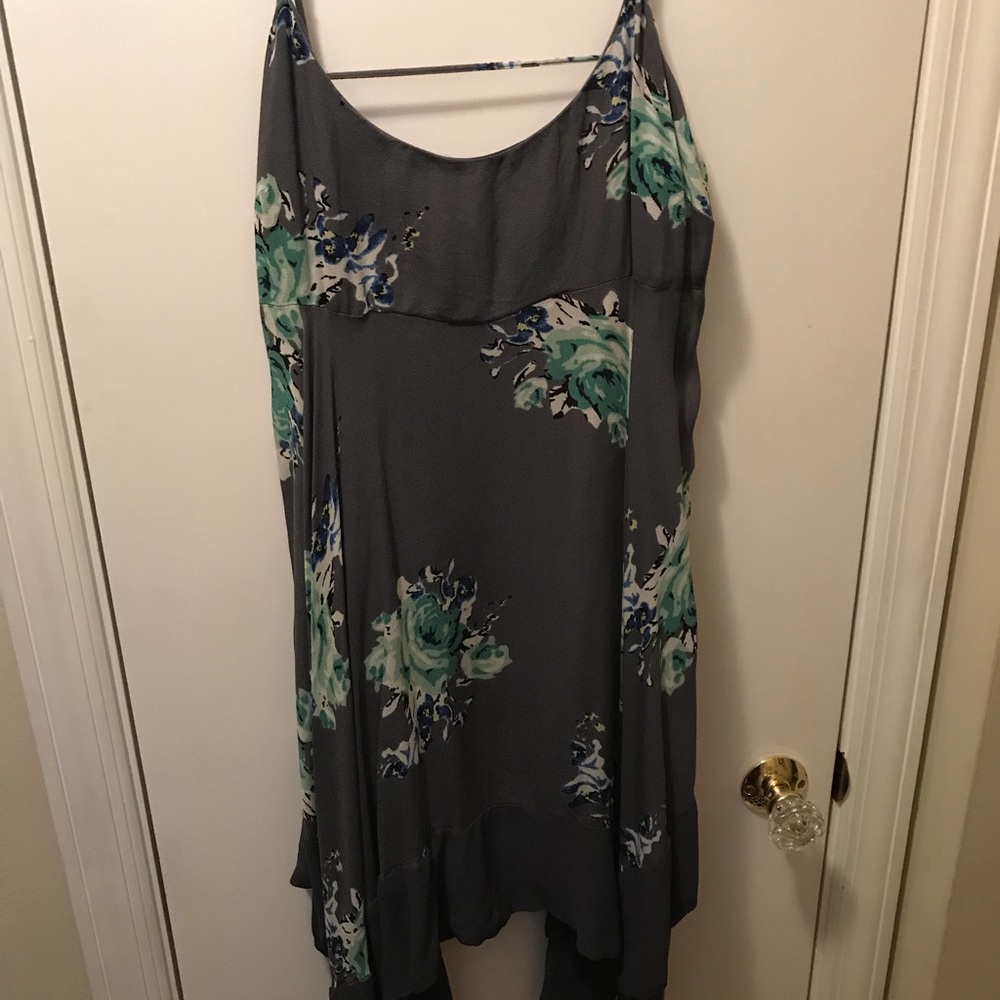 Free people short grey floral dress
